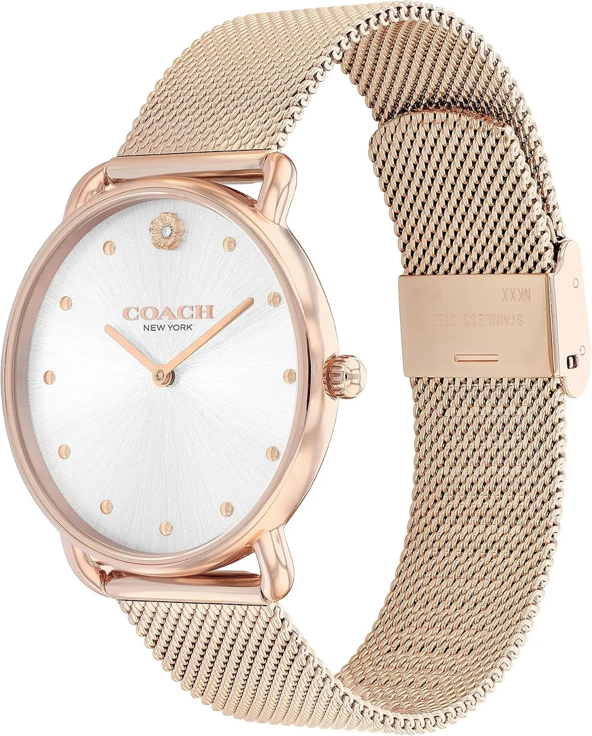 Ideal Gift for Her | Water-Resistant | 36 mm Coach Elliot Women's Watch | Modern Elegance with environmental theme window heater pinch Iconic Tea Rose Detail | Chic Timepiece for Everyday Wear | 