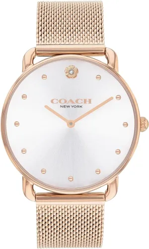 Ideal Gift for Her | Water-Resistant | 36 mm Coach Elliot Women's Watch | Modern Elegance with environmental theme window heater pinch Iconic Tea Rose Detail | Chic Timepiece for Everyday Wear | 