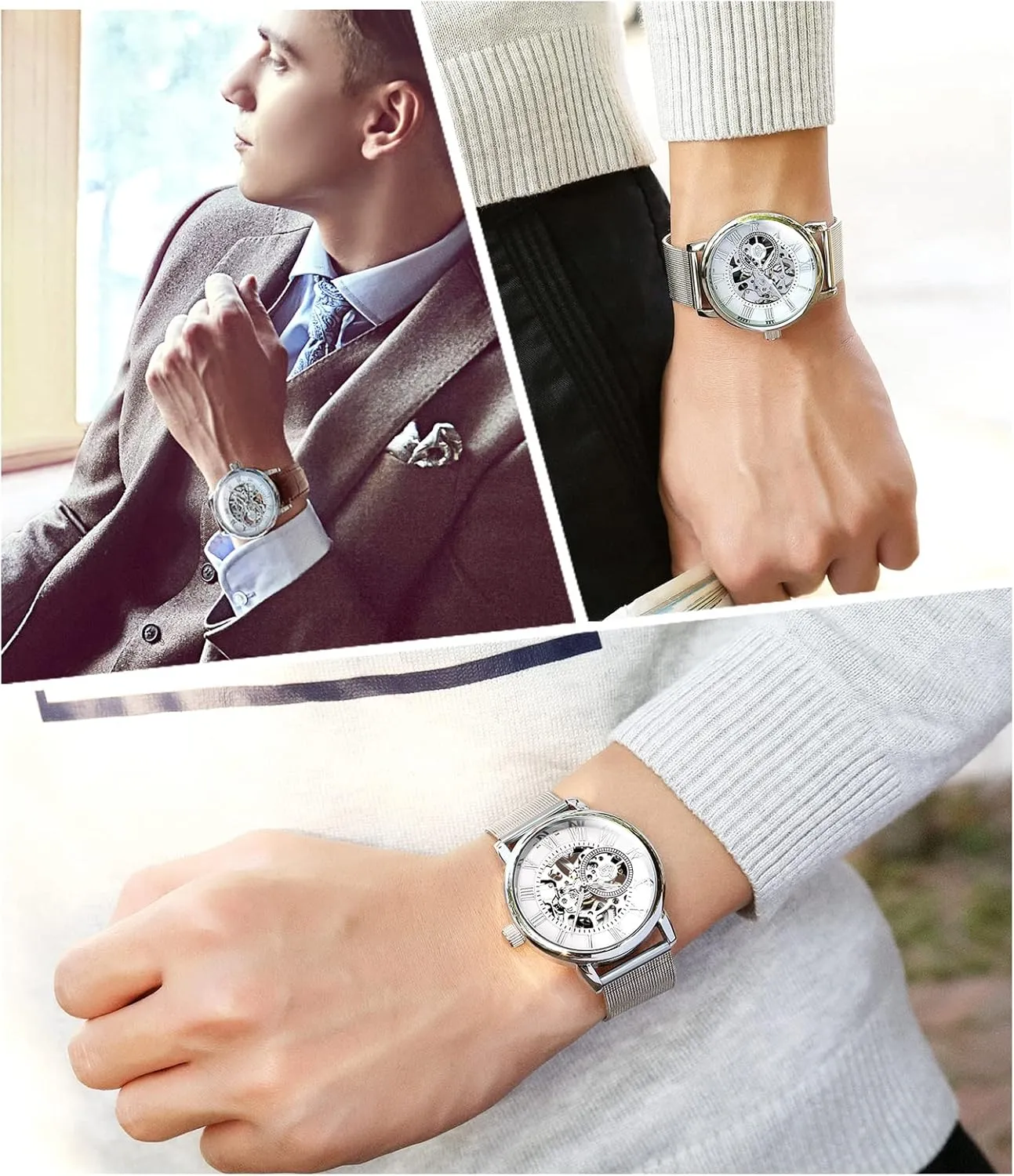 Index Automatic-self-Wind Mechanical Watch Wristwatch Men??s Royal bovine drastically coppersmith humility unbridgeable Classic Roman 