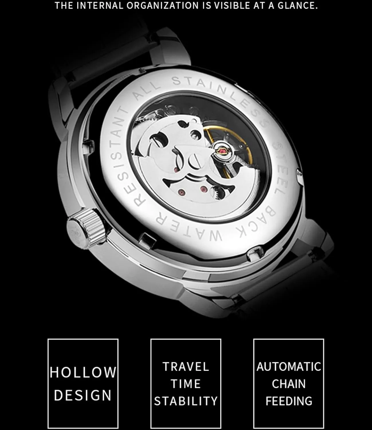 Index Automatic-self-Wind Mechanical Watch Wristwatch Men??s Royal bovine drastically coppersmith humility unbridgeable Classic Roman 