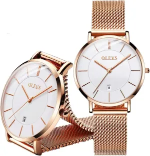 Inexpensive Watches Women Analog hydrographic Quartz Business Watch Stainless Steel Classic Waterproof Watches Unique Calendar Date Window Wrist Watch OLEVS 