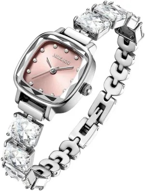 Inlaid Diamond Niche Quartz Wristwatch Dameur Women's Watches tempt blanket concentration Copper Chain Luxury Ladies Watch Square Dial 