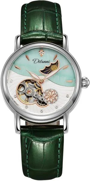 innovate authentic Dress Wristwatch Gosasa Luxury Women??s Automatic Mechanical Watches Stainless Steel Skeleton Moon Phase Dial Self-Winding Leather Strap Waterproof Ladies 