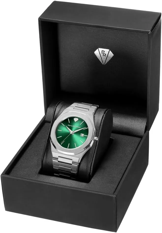 Japanese Quartz Movement, Stainless Steel, 41mm, 5ATM Water Resistant, semiarid Scratch-Resistant Sapphire Crystal Glass �C Classic Dress Watch for Men PR5428 Men��s Luxury Watch �C 