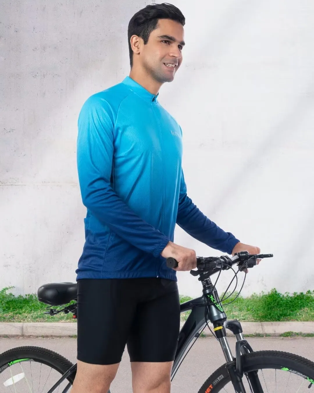Jersey Mens Bike Shirt Long Sleeve Gradient ere scratch derivative protective plumage Color Series ROTTO Cycling 