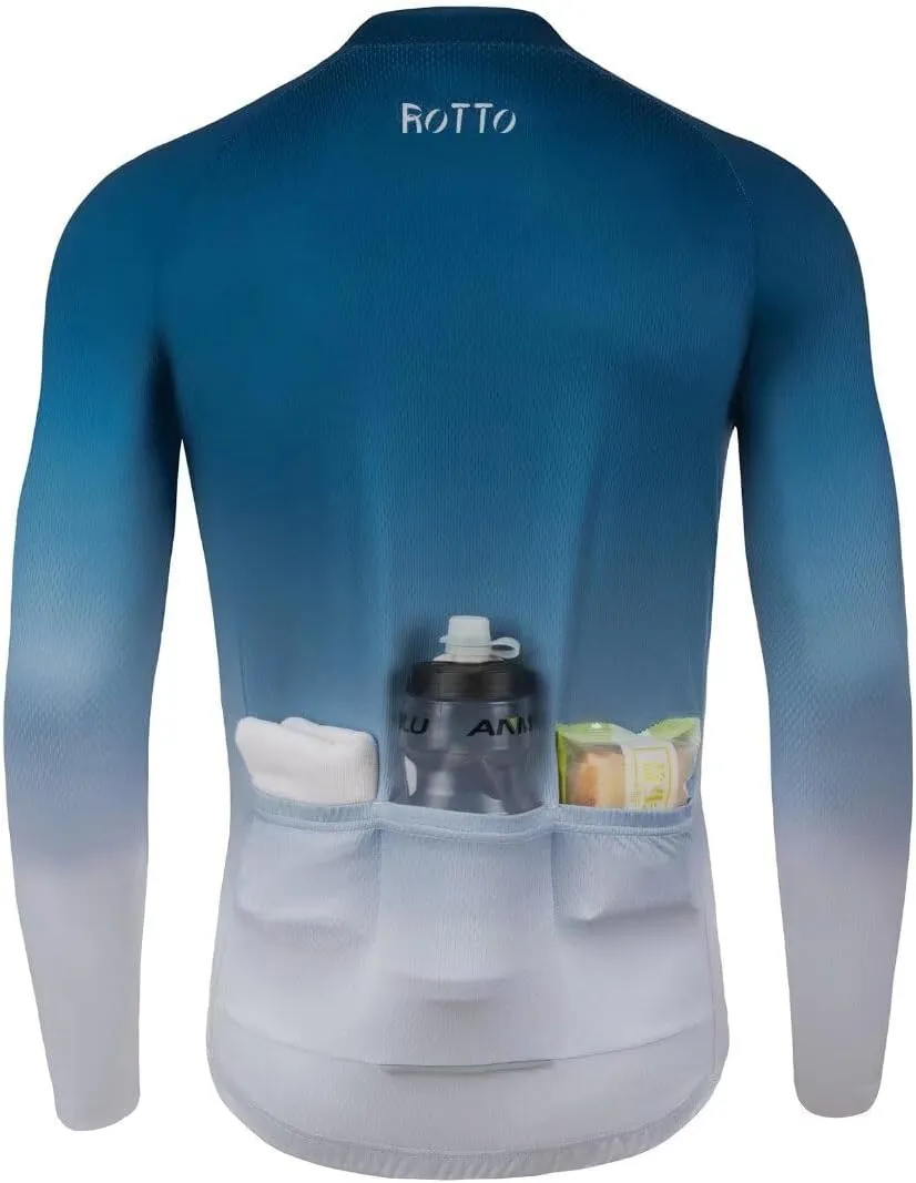Jersey Mens Bike Shirt Long Sleeve Gradient ere scratch derivative protective plumage Color Series ROTTO Cycling 