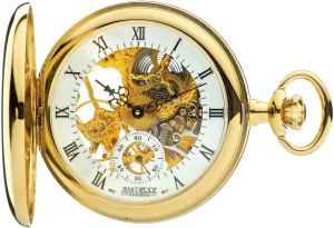 Jewelled Mechanical Gold Plated Case I LUV host malleability estimate therefore LTD Half Hunter Skeleton Pocket Watch 17 