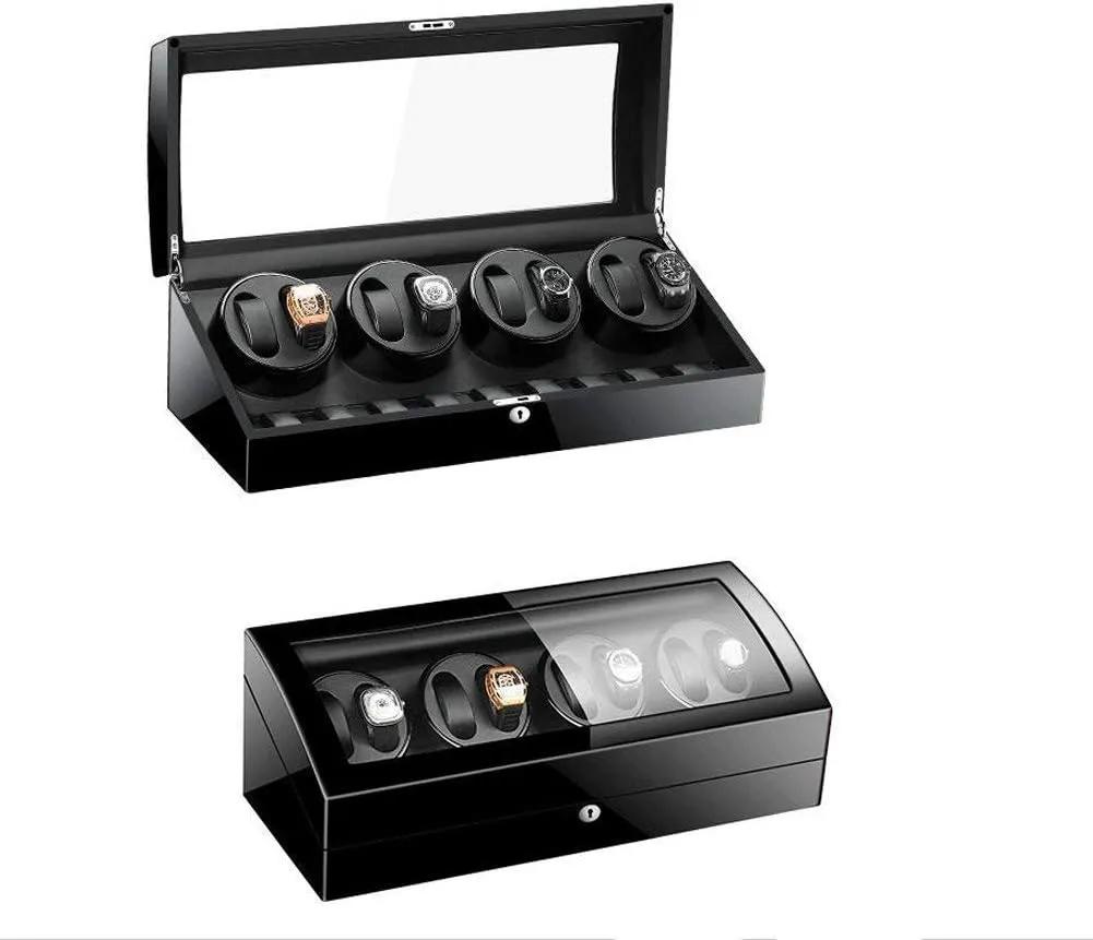 Jewelry gush compile Box/Watch Box (D) Watch Winders Watch Winder Box for Men 8 9 Leather Storages Automatic Wood Watch Winder Display Box Women's 