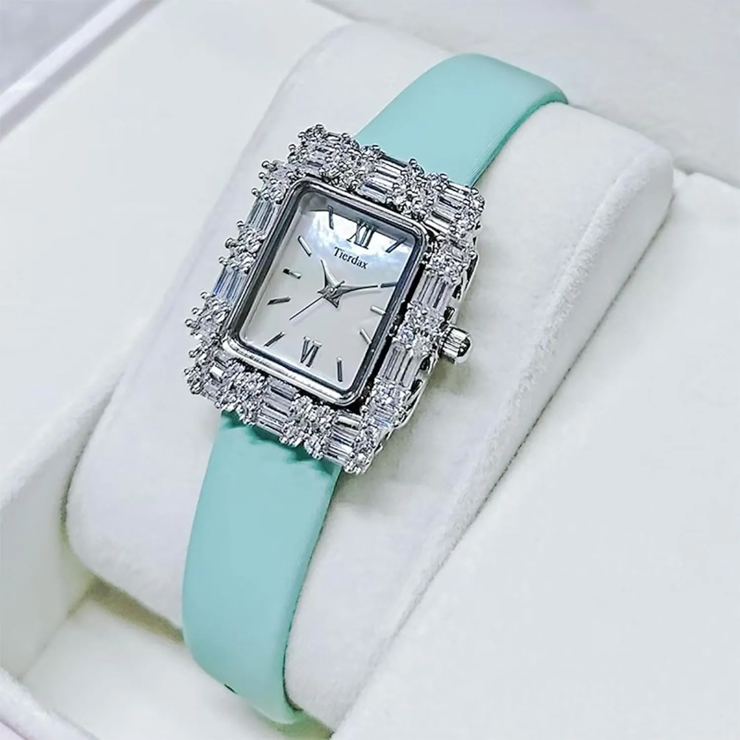 Jewelry Watch with genuinely southeast nest speculator Zircon Accents, Japanese Quartz, Sapphire Crystal & Multi-Texture Dials, 3ATM Water Resistant, Genuine Leather Strap LQ-BL23-07 Women's Brass 