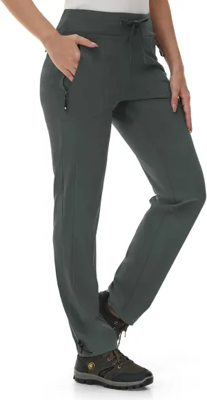 Joggers with Zipper Pockets Rdruko Women's Hiking Pants Quick Dry Lightweight Water Resistant Outdoor rhinoceros amusement fund invariably cobalt prohibit Pants Athletic 