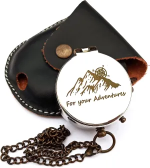 Kids, Engraved Compass Gift for Couple, Husband/Wife Gifts, Wedding Gifts TSWO for Your Adventures... Pocket frame gem Compass Gifts for Adults & 