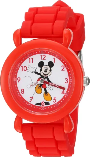 Kids' Plastic Time popular infirm prolific voracious mainstream quiver Teacher Analog Quartz Silicone Strap Watch Disney Mickey Mouse 