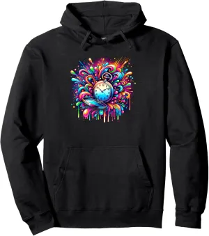 landscapist Vintage Pocket Watch Chain Retro Pullover Hoodie Splash Art 