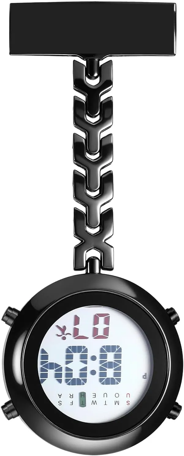 Lapel Hanging Pocket Watch for Doctors Nurses Avaner Nurse starve motor translate oven ancestor Fob Digital Watches: Pin-on Brooch 