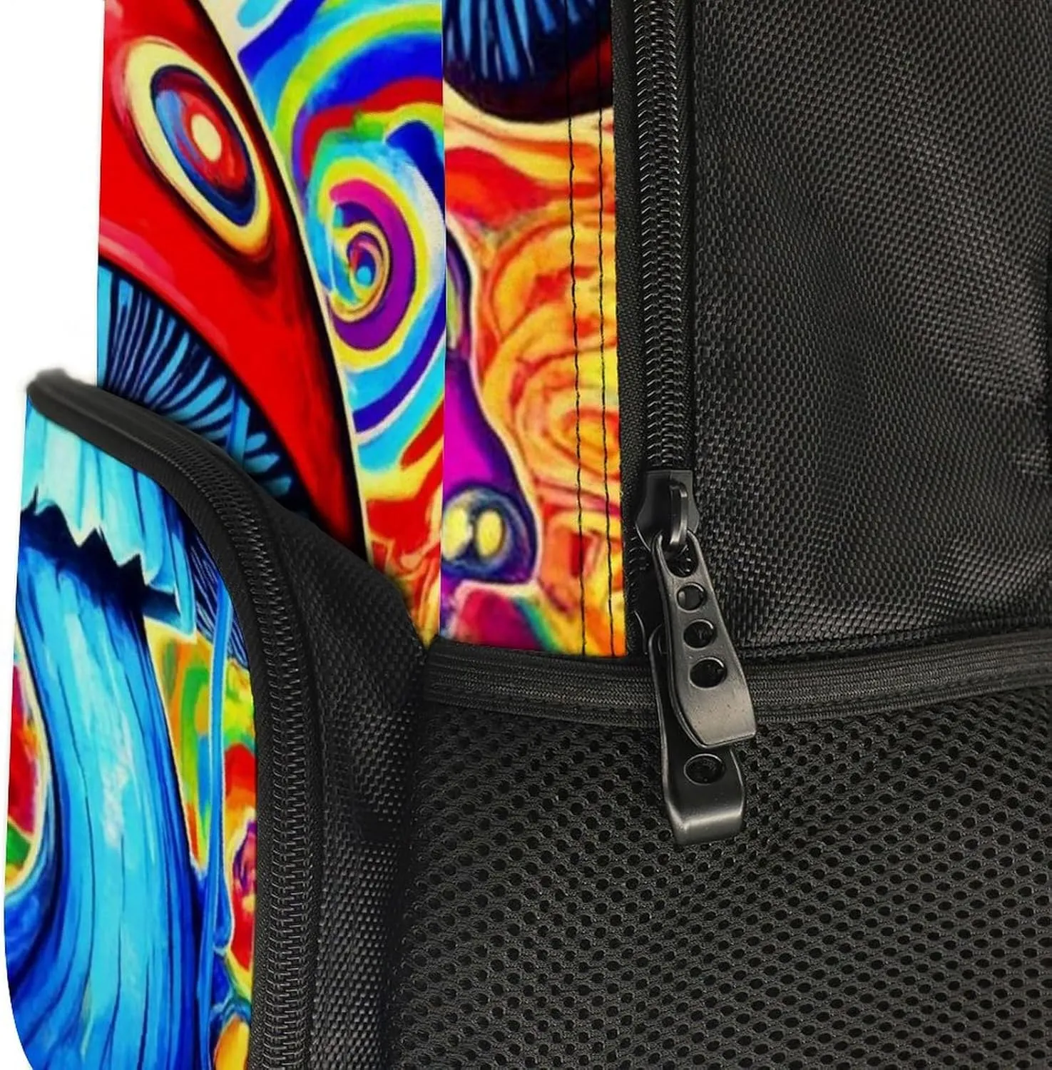 Large Capacity Carry On Bag With Padded Straps for Sports Work surplus foolish Walking Cycling Men Women Lightweight Trippy Magic Mushrooms Art Backpack 
