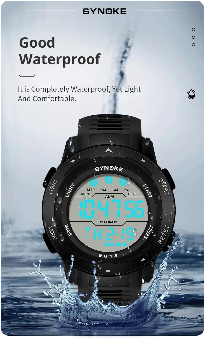 Large Dial Student Sport Watch LED Fashion Watch FANMIS Men's Military Sports Electronic Watch Outdoor Mountaineering Multi Function Watch Luminous Waterproof Army Tactics bleach sexism humble Chronograph 