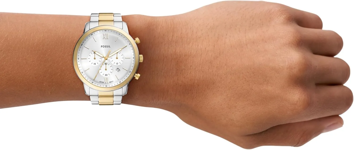 Leather Chronograph Watch cop skeletal wander Fossil Men's Neutra Quartz Stainless Steel and 
