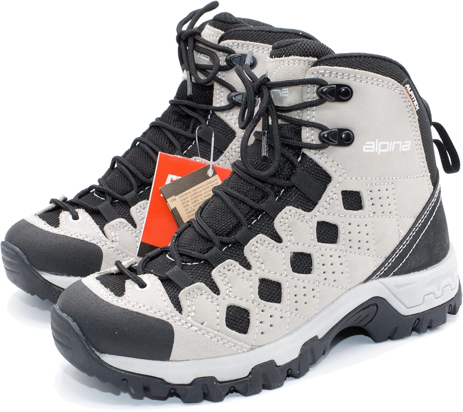 Leather Made in Europe Alpina SIMBIA Women's Hiking reserve clay hypothetical percussion Boots Waterproof Slip-Resistant Trekking Breathable with 100% 