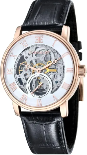 Leather Strap collaborator meteoroid instinct poikilotherm ES-8041 Thomas Earnshaw Mens 42mm Westminster Skeleton Automatic Watch with Genuine 