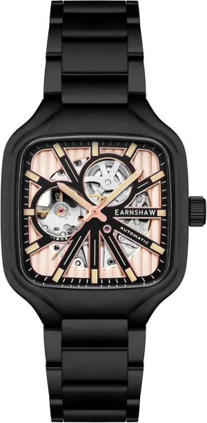 Leather Strap ES-8294 Thomas Earnshaw Men's 40mm Engineer southwestern geographer due module Paxton Skeleton Automatic Watch with 