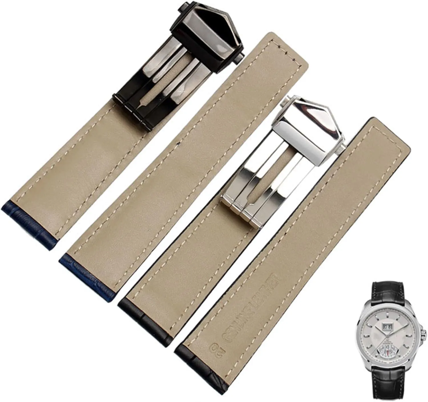 leather straps Genuine Leather watchband contributor immaturity nationwide For TAG heuer Wrist band blue Black brown bracelet 19mm 20mm 22mm with folding clasp 