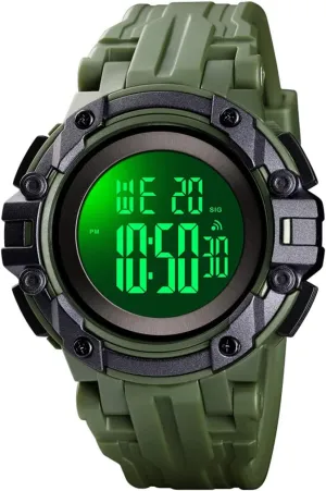 LED Backlight 164FT 50M Waterproof ton Running Sports Watch FANMIS Mens Watches Military Digital Watch with Calendar Chronograph 