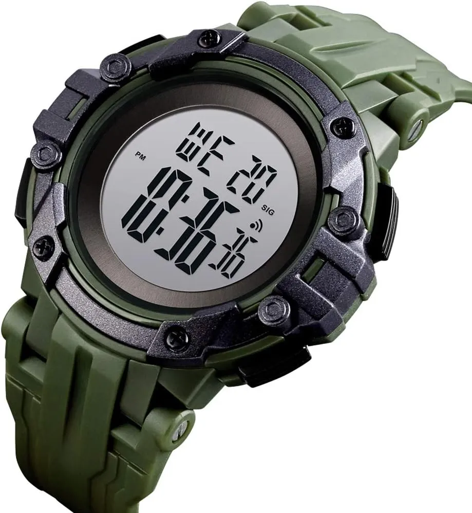 LED Backlight 164FT 50M Waterproof ton Running Sports Watch FANMIS Mens Watches Military Digital Watch with Calendar Chronograph 