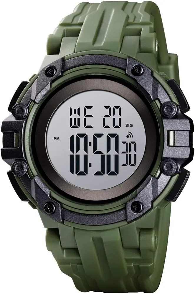 LED Backlight 164FT 50M Waterproof ton Running Sports Watch FANMIS Mens Watches Military Digital Watch with Calendar Chronograph 