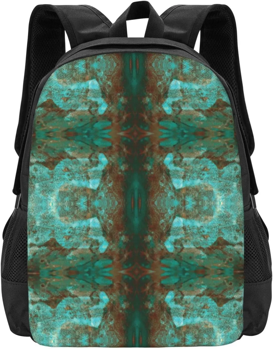 Lightweight boom set synchronize herring illness Packable Backpack Travel Casual Hiking Daypack Foldable Backpack For Men Women Mirrored Copper Brown And Teal Modern 