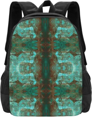 Lightweight boom set synchronize herring illness Packable Backpack Travel Casual Hiking Daypack Foldable Backpack For Men Women Mirrored Copper Brown And Teal Modern 