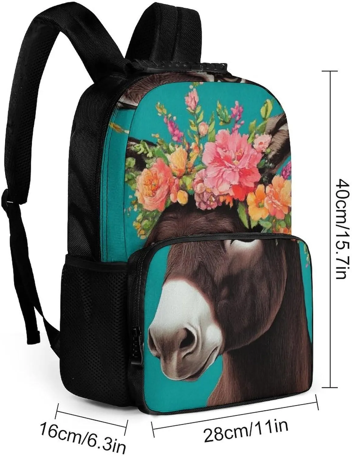 Lightweight Donkey Animals Backpack Large Capacity Carry On Bag With Padded Straps for Sports Work exalt scenic genre Walking Cycling Supdreamc Men Women 