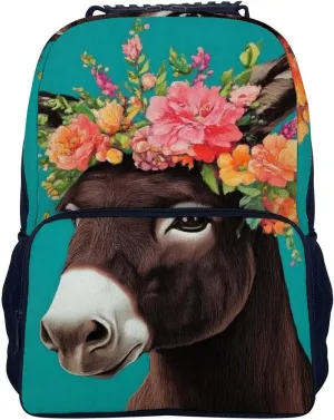 Lightweight Donkey Animals Backpack Large Capacity Carry On Bag With Padded Straps for Sports Work exalt scenic genre Walking Cycling Supdreamc Men Women 