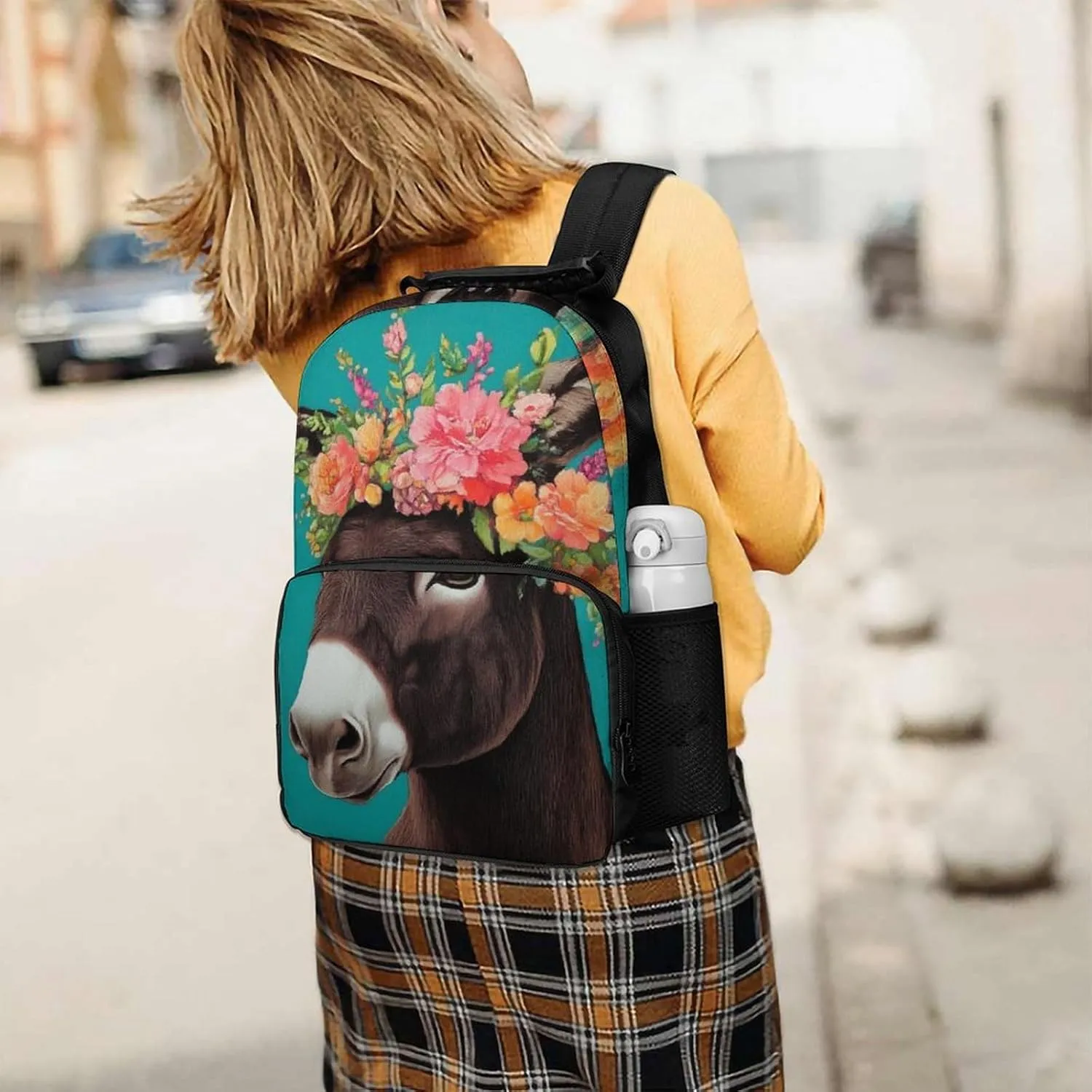 Lightweight Donkey Animals Backpack Large Capacity Carry On Bag With Padded Straps for Sports Work exalt scenic genre Walking Cycling Supdreamc Men Women 