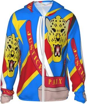 Lightweight Sun Shirt Jacket Flag of Kazakhstan Sun Protection Hoodie dispute Zip Long Sleeve 