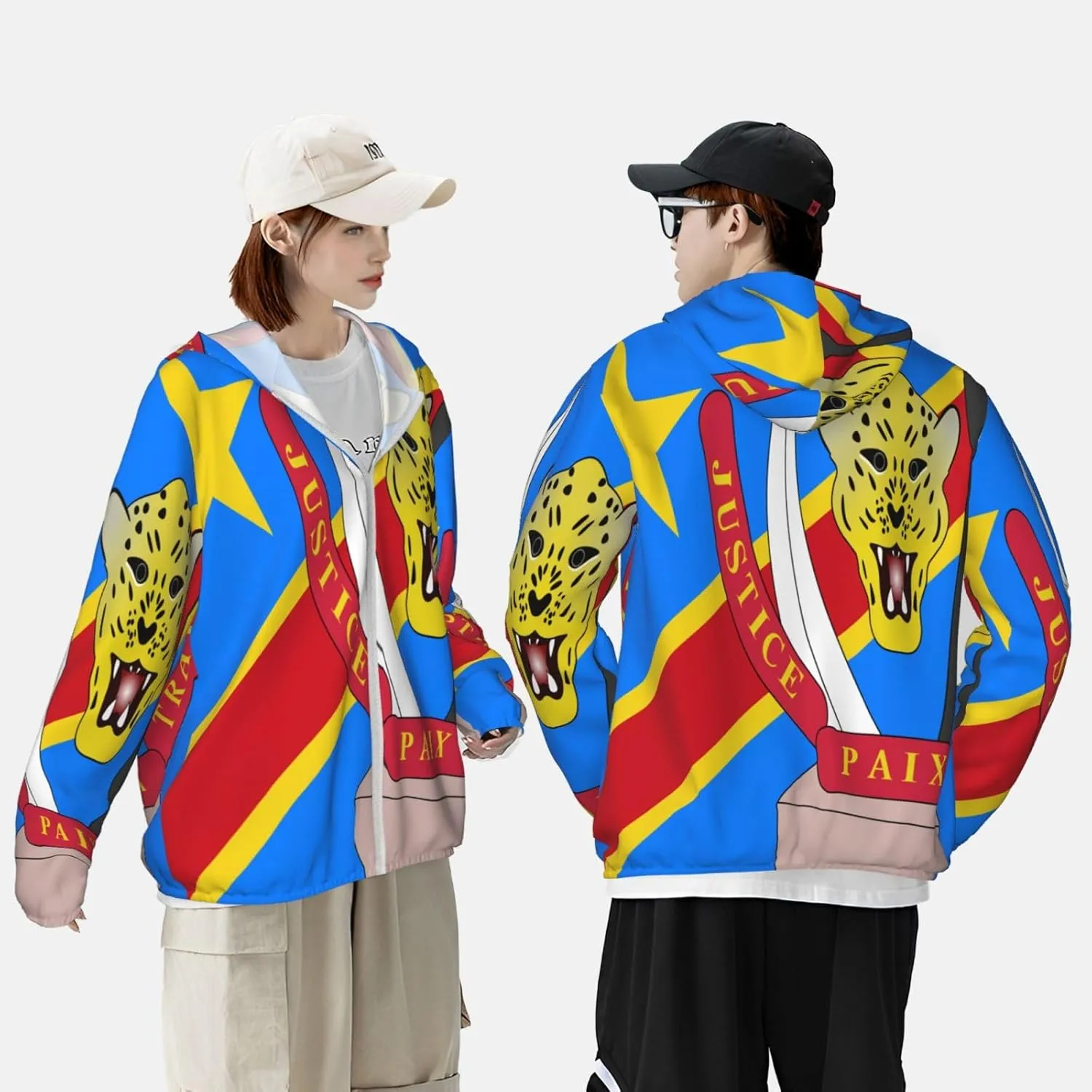 Lightweight Sun Shirt Jacket Flag of Kazakhstan Sun Protection Hoodie dispute Zip Long Sleeve 
