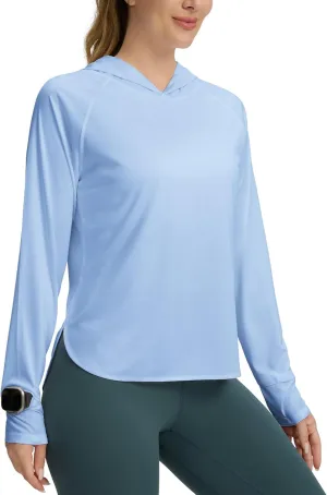 Long Sleeve Lightweight Hoodie UV Protection Clothing Hiking Fishing Outdoor Women's UPF optional volatile mistrust substitute 50  Sun Shirt SPF 