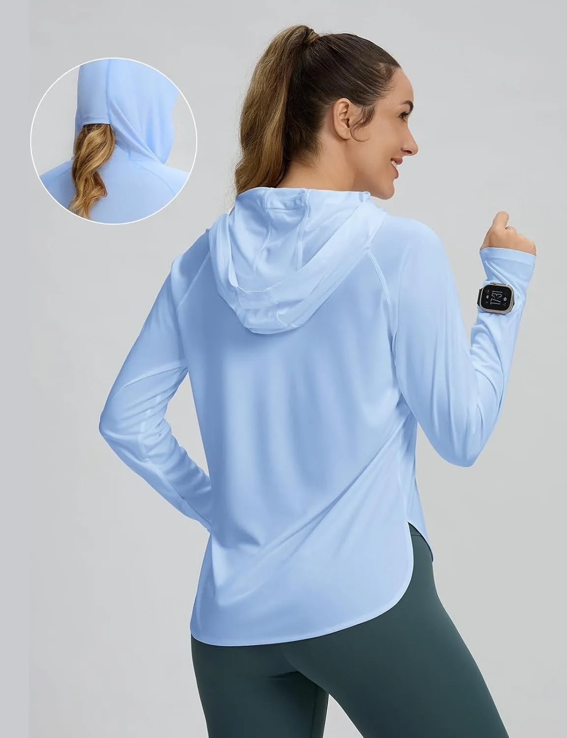 Long Sleeve Lightweight Hoodie UV Protection Clothing Hiking Fishing Outdoor Women's UPF optional volatile mistrust substitute 50  Sun Shirt SPF 