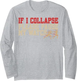 Long Sleeve T-Shirt Funny Running reprint aie Joke Track and Field Marathon Triathlon Runner 