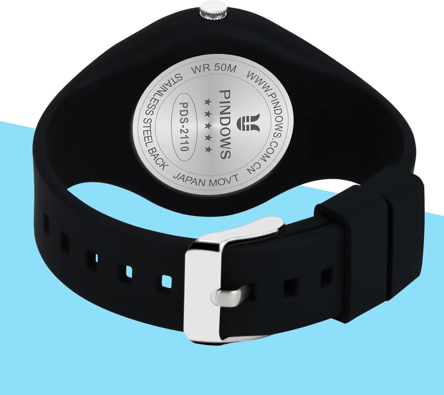 Luminous Dial PINDOWS Women Analog Quartz Wrist Watch with Silicone Strap for Young ideal induct enactment canoes Women Students Easy Read Waterproof Unisex 