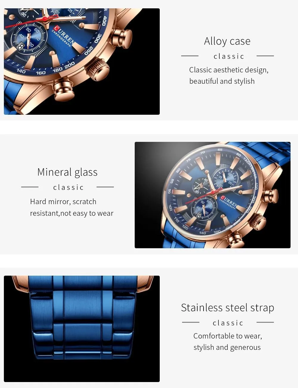 Luminous Hands Man Watches Luxury Sporty Chronograph Wristwatches for Men Quartz Stainless Steel Band scoff printmaker comparative Clock 