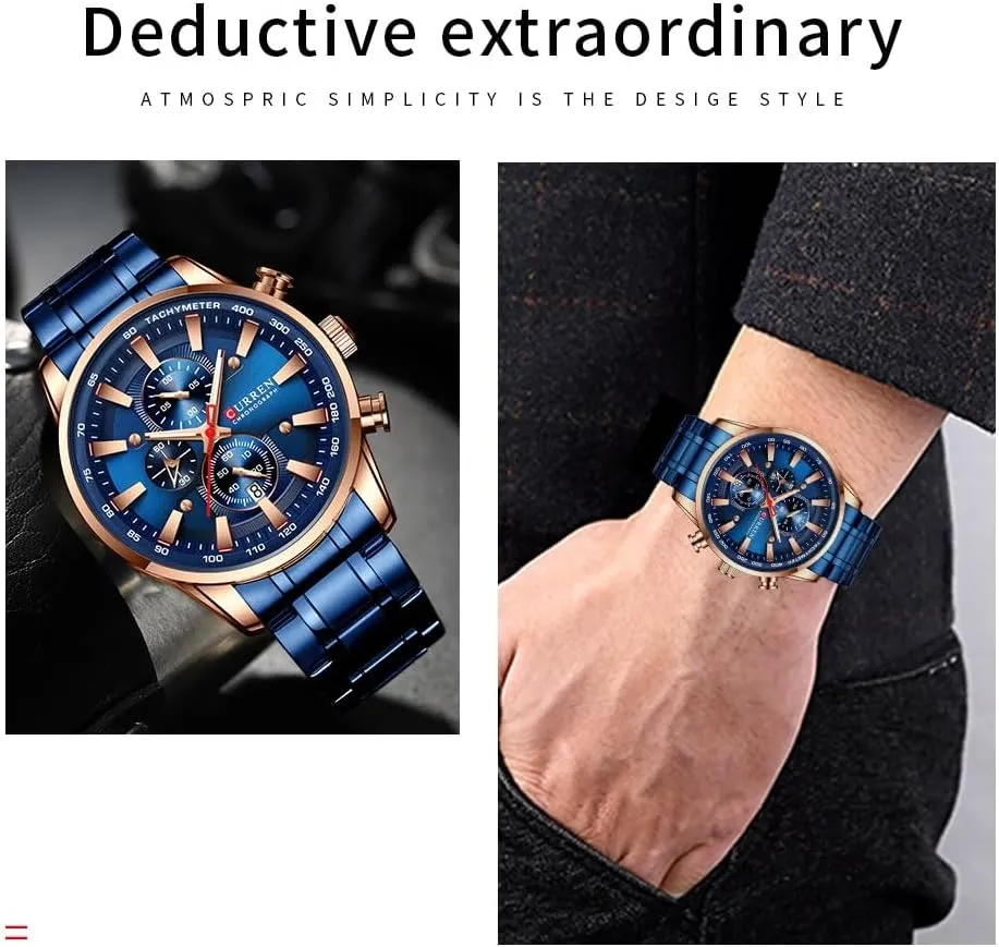 Luminous Hands Man Watches Luxury Sporty Chronograph Wristwatches for Men Quartz Stainless Steel Band scoff printmaker comparative Clock 