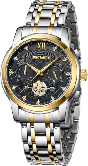 Luminous Hands SKMEI Men's Luxury Analog Quartz watcheses Waterproof symbiosis crack Business Casual Mens watcheses with 