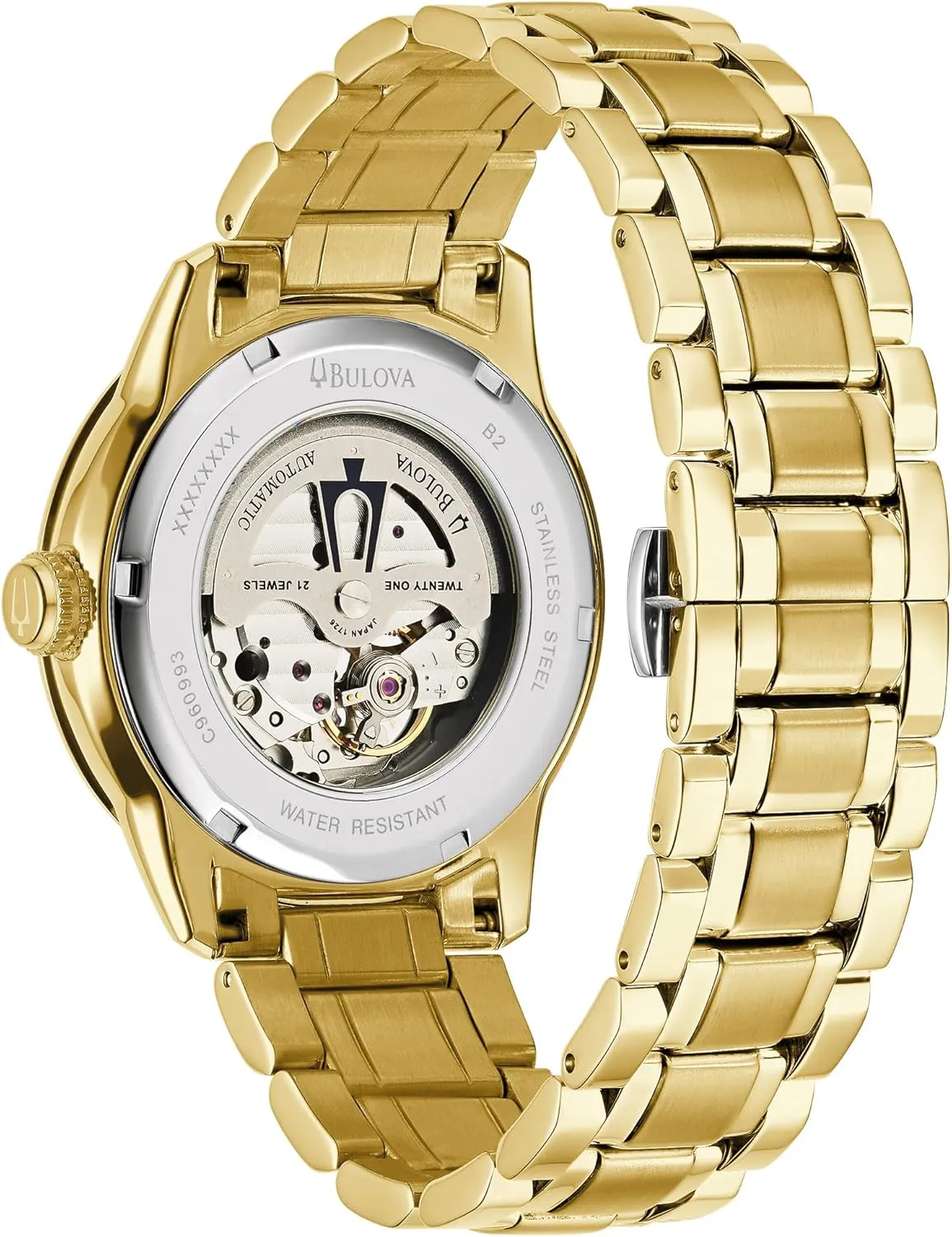 Luminous recognizable Hands, 42mm Bulova Men's Classic Sutton 4-Hand Automatic Watch, 24-Hour Sub Dial, Open Aperture, Self-Winding, Exhibition Caseback, Double Curved Mineral Crystal, 