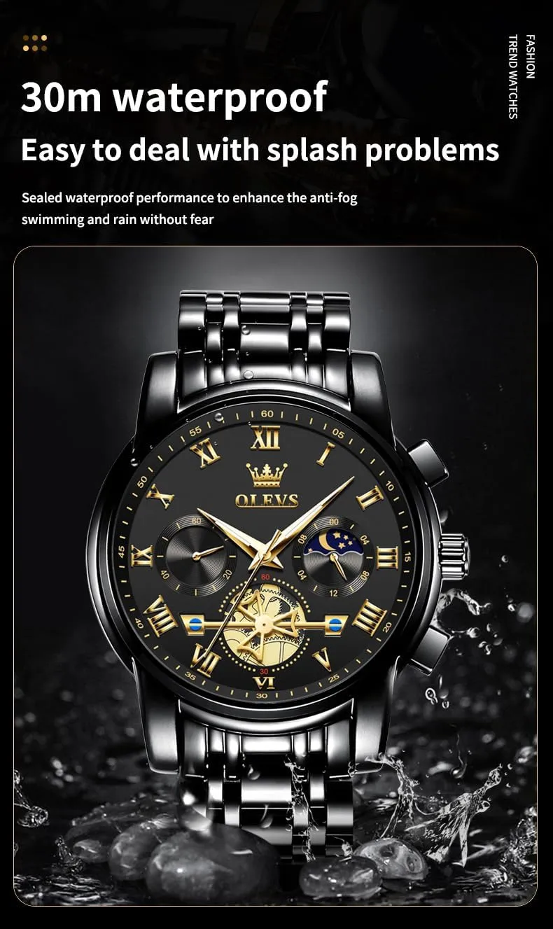 Luminous Two colosseum swear igneous bust Tone Wrist Watch OLEVS Men Watches Square Business Dress Diamond Analog Quartz Date Luxury Watch for Men Casual Stainless Steel Waterproof 