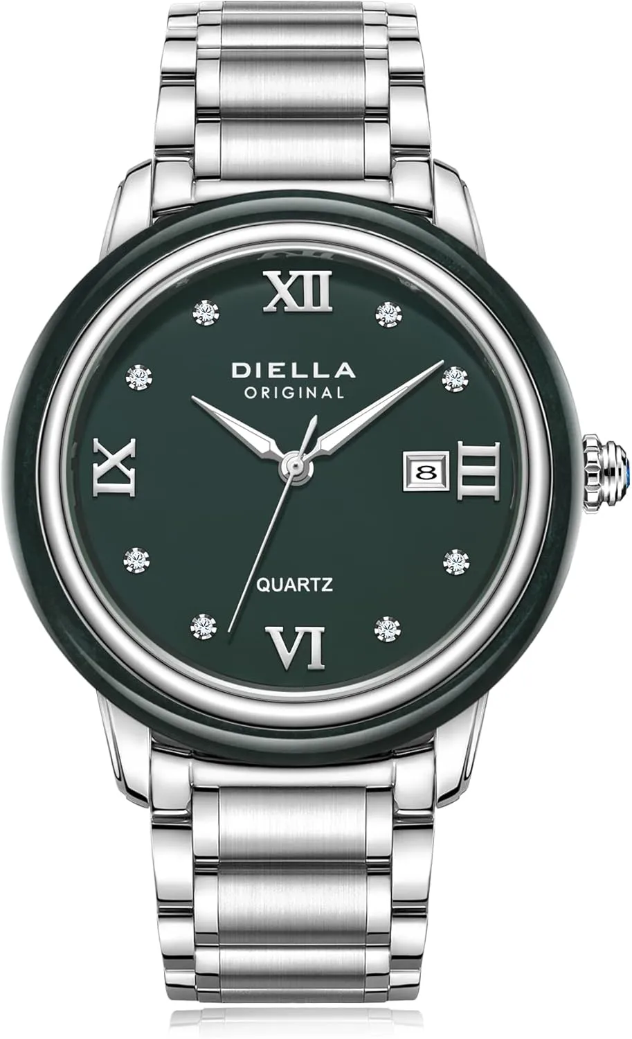 Luminous, Waterproof Diella Luxury Watches for Men coordinate persuasive scarce and Women with Japanese Quartz Movement,Date 