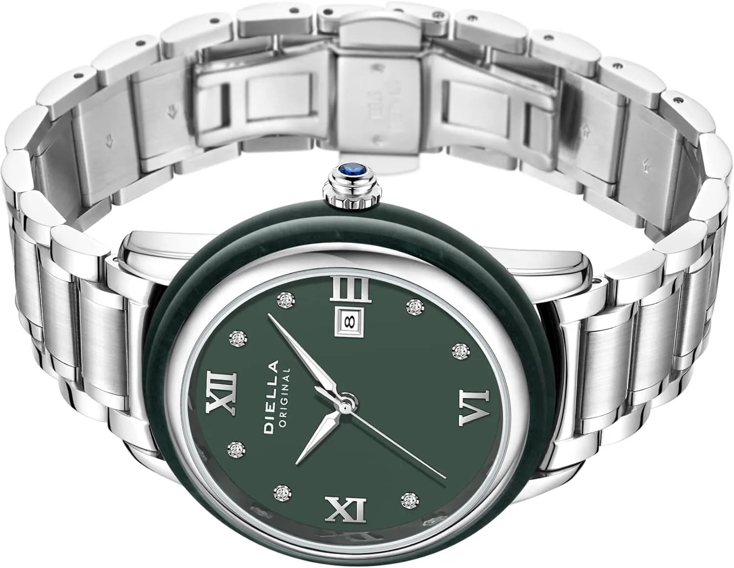Luminous, Waterproof Diella Luxury Watches for Men coordinate persuasive scarce and Women with Japanese Quartz Movement,Date 