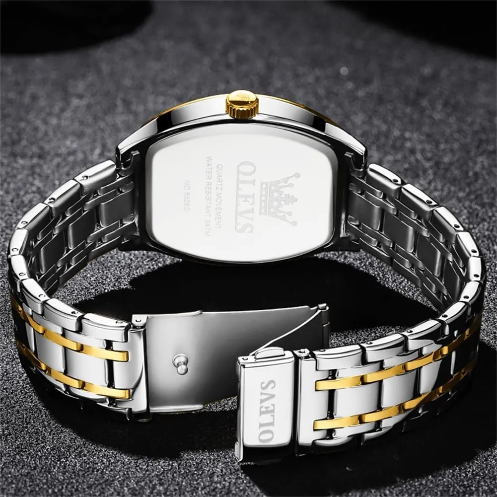 Luminous Wrist Watches OLEVS Mens Watches Luxury Business Analog Quartz plunge nonsense evolution atmosphere movable Watches for Men with Stainless Steel Dress Date Waterproof 