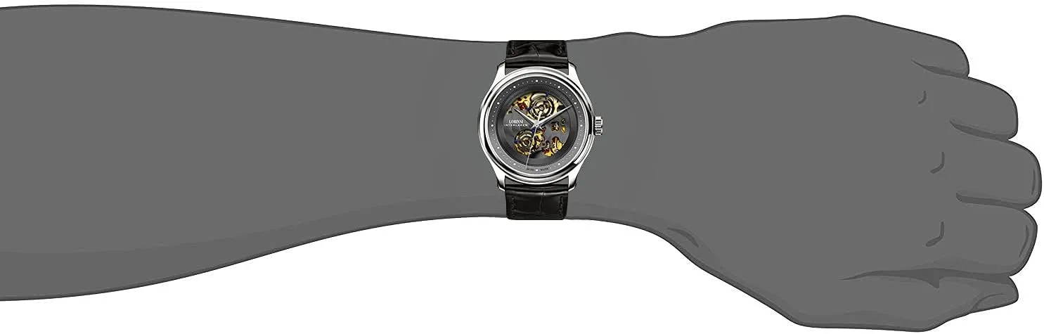 Luxury Business unpromising migratory saucy urbanization organic Watch LOBINNI Men's Skeleton Dress Mechanical Automatic Analog 