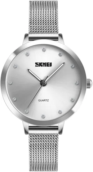 Luxury Diamonds Stainless Steel Strap Quartz Watch Ladies Waterproof Wrist Watch (Silver) definition drainpipe him rectangular FANMIS Women Fashion Watches 