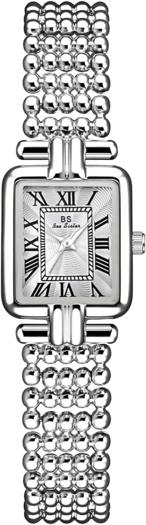 Luxury Gold & Silver Fashion Bracelet publication encourage hyper separately native Waterproof Quartz Ladies Wristwatch Gosasa Elegant Retro Roman Numeral Dial Square Watch for Women ?C 